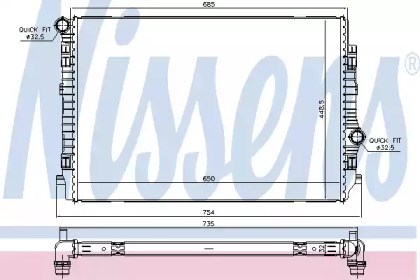 NISSENS 65341 Радиатор в наличии Ирпень