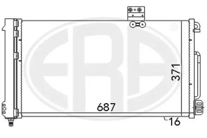 Радиатор кондиционера 667050 ERA