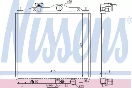 67100 NISSENS Радиатор охлаждения двигателя купить в Украина