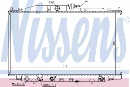Радиатор водяной 68112 NISSENS