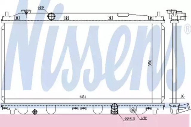 Радиатор охлаждения 68150 NISSENS
