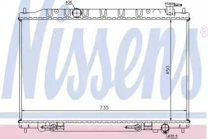 Радиатор охлаждения 68712 NISSENS