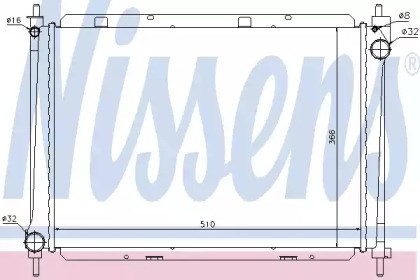 Радиатор охлаждения 68722 NISSENS