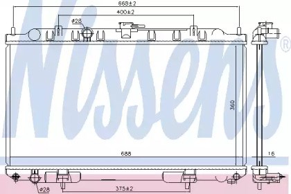 Радиатор охлаждения 68740 NISSENS