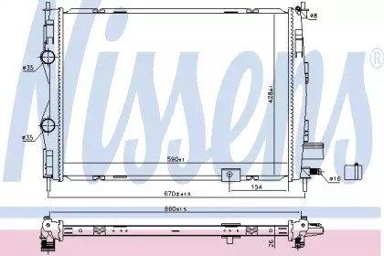 Радиатор основной 68811 NISSENS