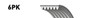 Клиновый ремень 6PK1845 GATES