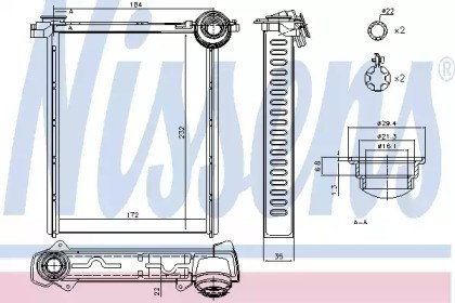 Радиатор отопителя салона 71162 NISSENS