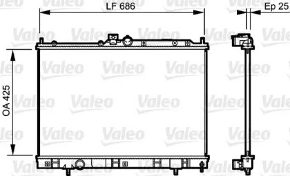 Радиатор водяной 735203 VALEO