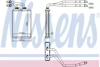 Радіатор пічки (обігрівача) 73990 Nissens