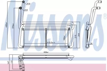 Радиатор отопителя 75007 NISSENS