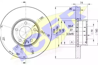 Диск тормозной передний 78BD58592 ICER