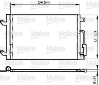 Конденсатор кондиционера 814198 VALEO