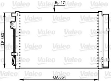 Радиатор охлаждения кондиционера 814362 VALEO