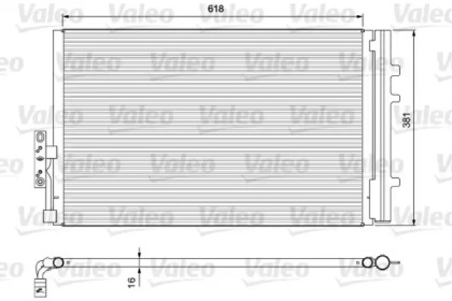 Радиатор системы охлаждения кондиционера 814386 VALEO