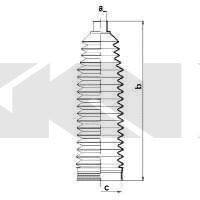 Пильник рульового механізму/рейки 84068 GKN-Spidan