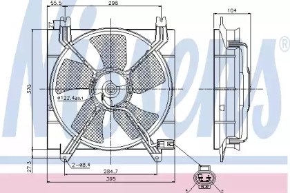 NISSENS 85353 Диффузор радиатора охлаждения, в сборе с мотором и крыльчаткой в наличии Днепр