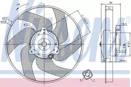 Вентилятор радиатора 85666 NISSENS