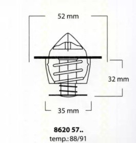 Фланець термостата 86205791 Triscan