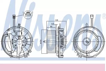 Вентилятор грубки 87256 Nissens