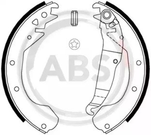 Колодки тормозные задние, барабанные 8807 ABS