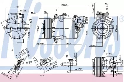 Компрессор хладагента 890071 NISSENS
