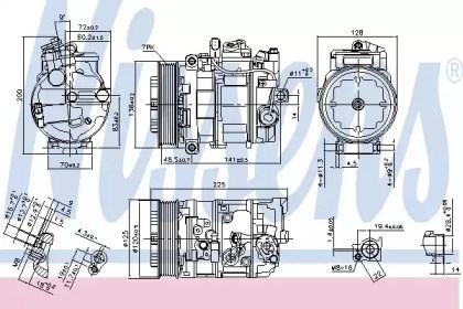 Компрессор системы кондиционирования 890294 NISSENS