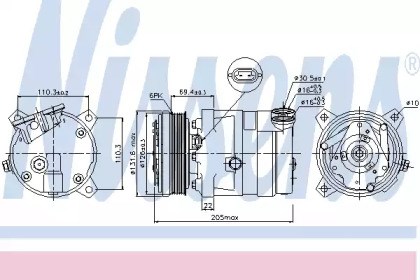 Компрессор системы кондиционирования Opel Astra F