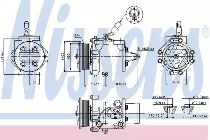NISSENS 89591 Компрессор кондиционера в наличии Чернигов