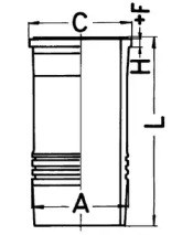 Гільза циліндра 89834110 Kolbenschmidt