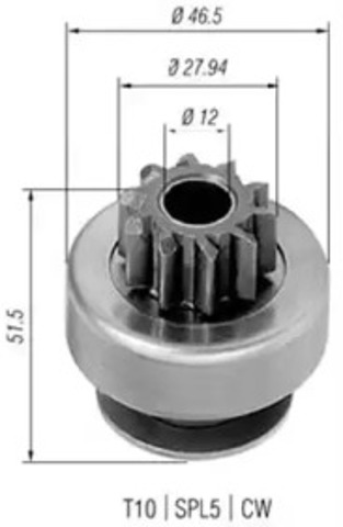 Привод стартера 940113020424 MAGNETI MARELLI