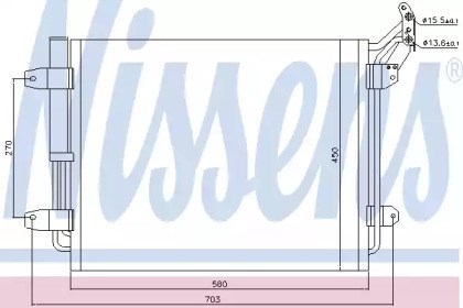 Радиатор кондиционера 940138 NISSENS