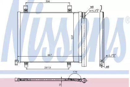 Конденсатор кондиционера 940254 NISSENS
