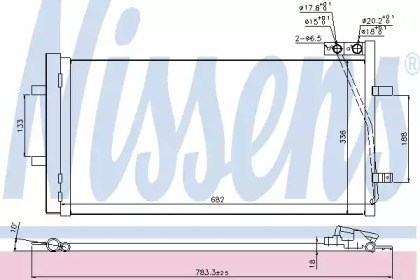 Радіатор системи охолодження кондиціонера 940255 Nissens