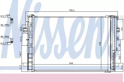 Конденсатор кондиционера 940322 NISSENS