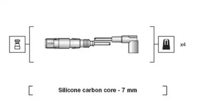 Провода высокого напряжения 941318111163 MAGNETI MARELLI