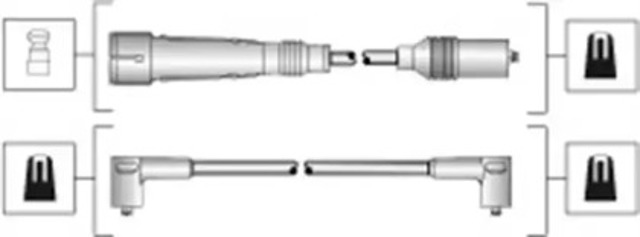 Провода высоковольтные в комплекте 941318111283 MAGNETI MARELLI