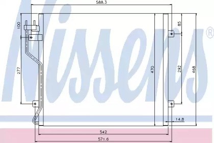 Конденсатор системы охлаждения 94773 NISSENS