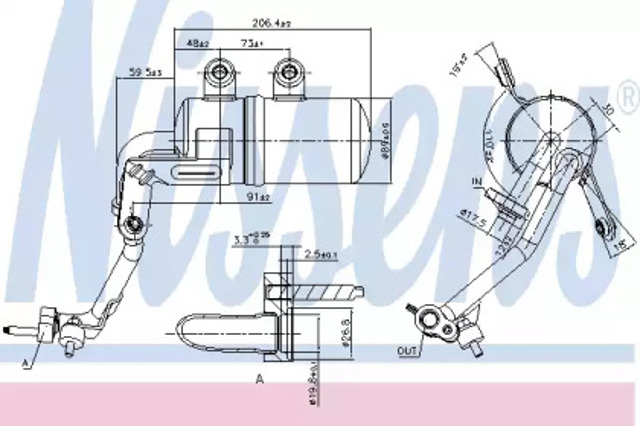 Осушитель кондиционера 95570 NISSENS