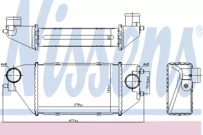 Радіатор интеркуллера 96231 Nissens