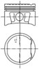 Поршень в комплекте на 1 цилиндр, STD 99746600 KOLBENSCHMIDT
