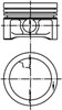 Поршень в комплекте на 1 цилиндр, STD 99927600 KOLBENSCHMIDT