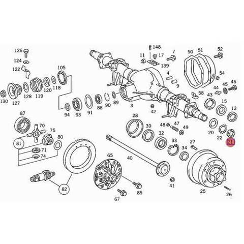 Гайка ступицы задней A6743560126 MERCEDES