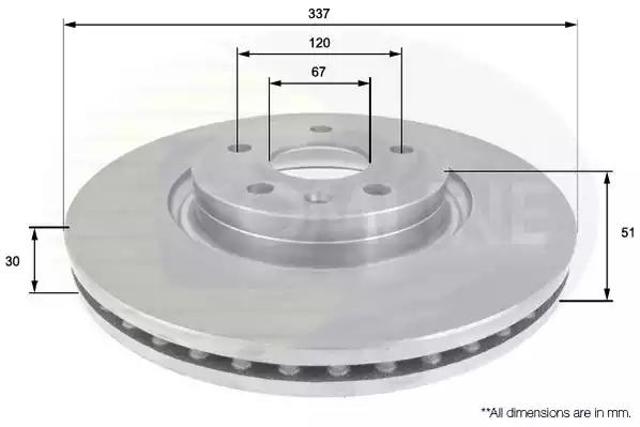 Передний тормозной диск ADC1141V COMLINE