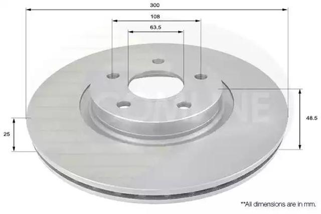 Передний тормозной диск ADC1227V COMLINE