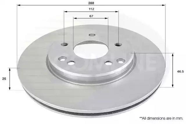 Диск тормозной передний ADC1603V COMLINE