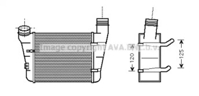 Охладитель наддувочного воздуха AIA4221 AVA