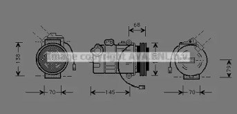 Компрессор кондиционера AIAK011 AVA