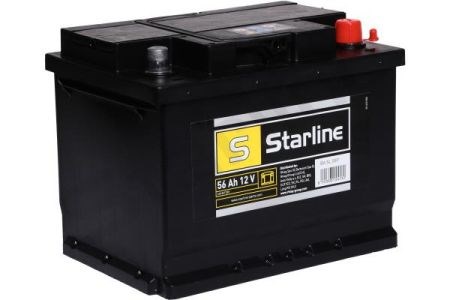 Аккумулятор starline, r"+" 56ah, en480 (246 x 175 x 190) правый "+",b13 производство чехия