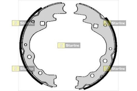 Тормоза рабочие задние ножные и тормозные барабаны BC05450 STARLINE