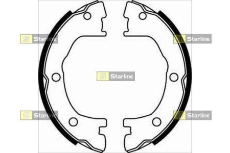 Задние барабанные тормозные колодки BC07800 STARLINE